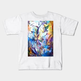 Abstract Flowers Kids T-Shirt